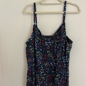 Blue floral Old Navy midi dress